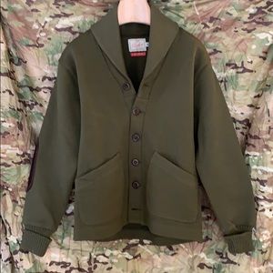 Dehen Shawl Sweater Coat, SZ M, Loden Green